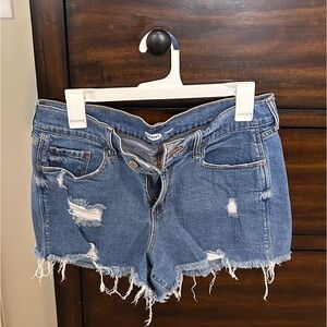 Old Navy Blue Distressed Jean Shorts